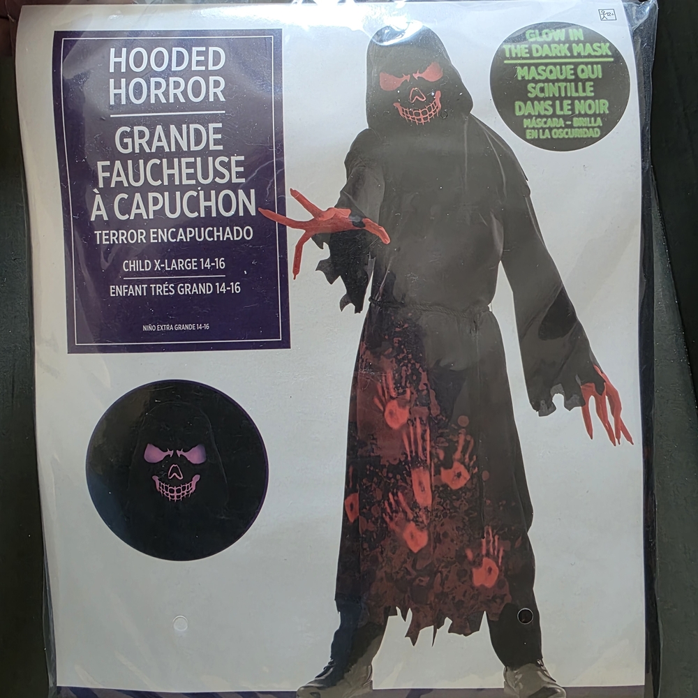Hooded Horror Kids Costume - Black and Red